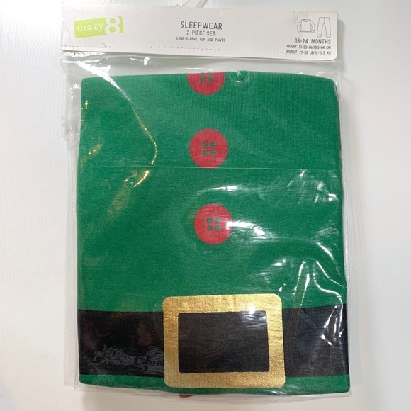 Crazy 8 | Elf Pajama Set 18-24 Months New - Picture 2 of 7